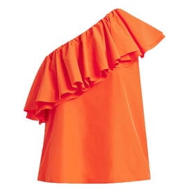 Essentiel Antwerp Essentiel Top Jullian ruffle Fire glow
