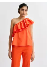Essentiel Antwerp Essentiel Top Jullian ruffle Fire glow