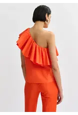 Essentiel Antwerp Essentiel Top Jullian ruffle Fire glow