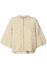 Rabens Saloner Cardigan Alice Shaggy lam Off white