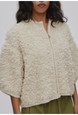 Rabens Saloner Cardigan Alice Shaggy lam Off white