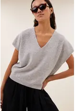 By-Bar Pullover Sil v-neck Grey melee