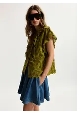 Essentiel Antwerp Blouse Jellaba embroidered Avocado