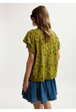 Essentiel Antwerp Blouse Jellaba embroidered Avocado
