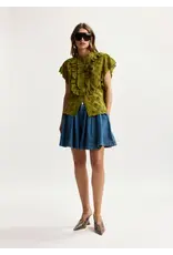 Essentiel Antwerp Blouse Jellaba embroidered Avocado