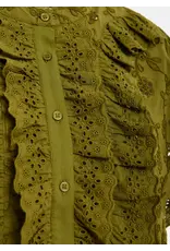 Essentiel Antwerp Blouse Jellaba embroidered Avocado