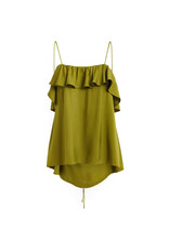 Essentiel Antwerp Essentiel Top Janielle ruffle strappy Avocado