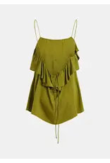 Essentiel Antwerp Essentiel Top Janielle ruffle strappy Avocado