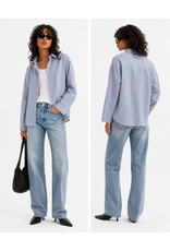 Penn & Ink N.Y. P&I Blouse W26Z909 Blue stripe
