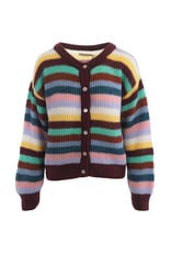 The New Society Cardigan Julia Winetesting stripe