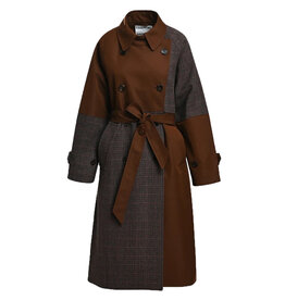 Essentiel Antwerp Coat Kagu patchwork combo1 Bear me