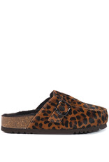 Scholl Slipper Dakota fur Leopardo/marrone