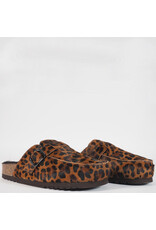 Scholl Slipper Dakota fur Leopardo/marrone