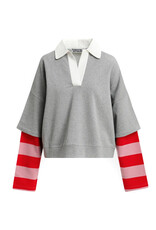 Essentiel Antwerp Essentiel Sweatshirt Kantelou polo combo1 Grey combo