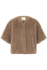 Ruby Tuesday Poncho Civae fake fur Taupe