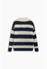 The New Society Polo Ellie Black Iris stripe