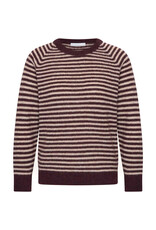By-Bar Pullover Sally  Burgundy crush stripe