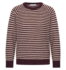 By-Bar Pullover Sally  Burgundy crush stripe