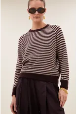 By-Bar Pullover Sally  Burgundy crush stripe