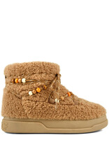 Colors of California Snow boot curly fur Tan