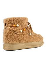Colors of California Snow boot curly fur Tan