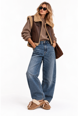 Colors of California Laced up sabot sheepskin Tan