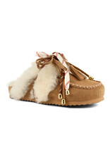 Colors of California Laced up sabot sheepskin Tan