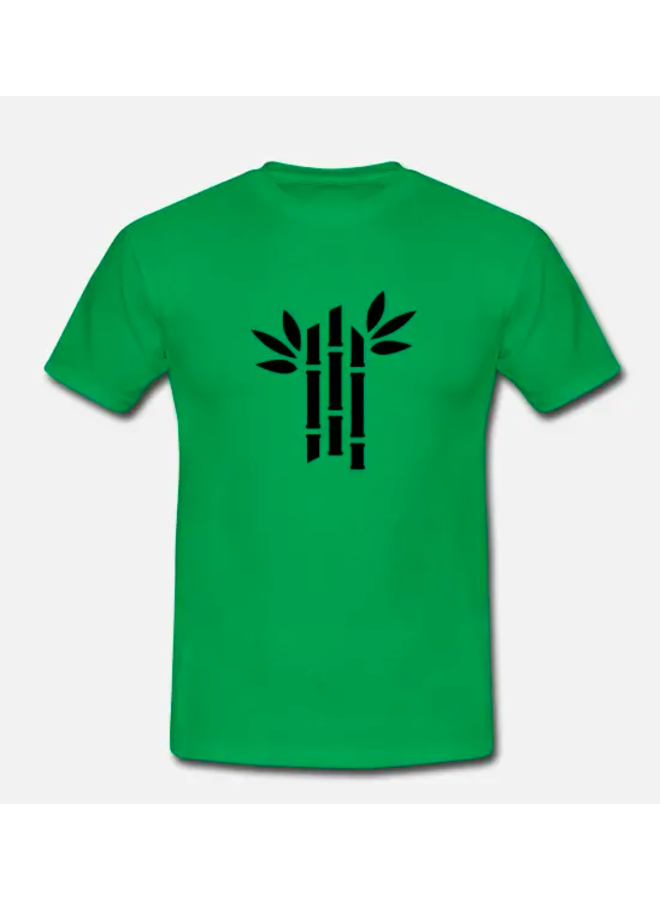 T-shirt Bambus Grün mit Aufdruck