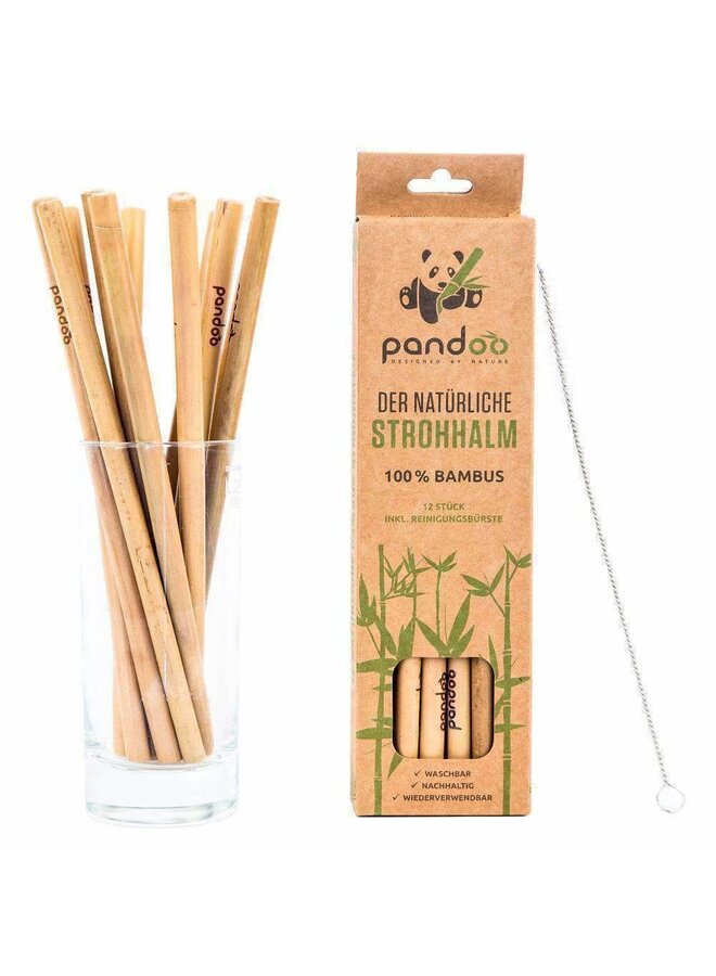 Plastikfreie Strohhalme aus Bambus - 100% Naturprodukt