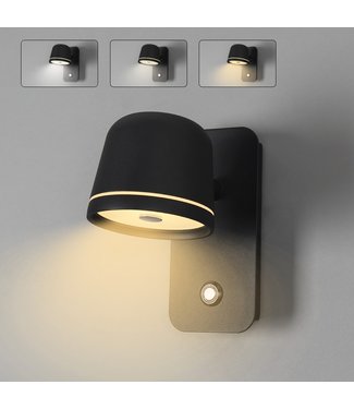 Wandverlichting | LED | Met touch dimmer | Dim to Warm |  Zwart