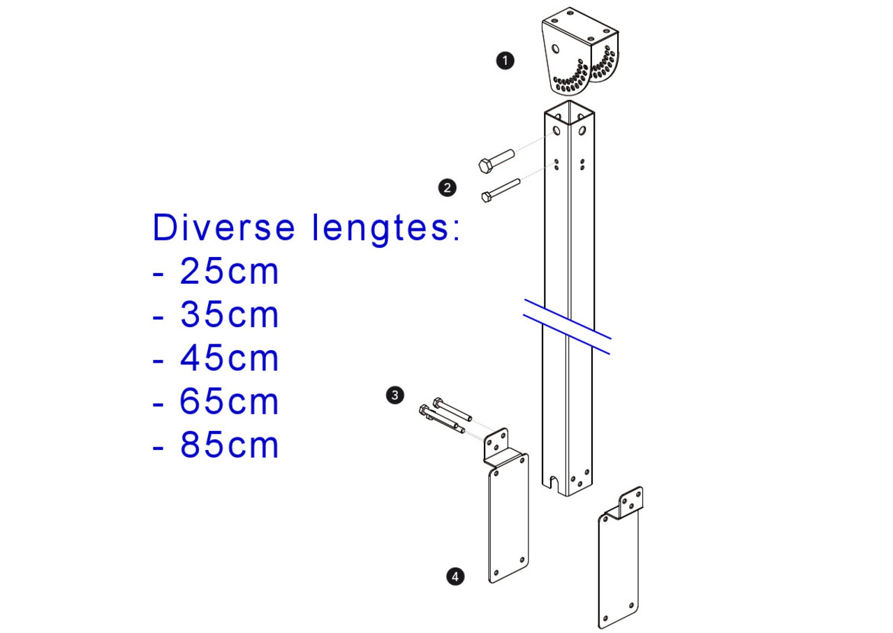 Bromic Heating Bromic plafondsteun voor gasheaters
