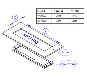 Bromic Heating Inbouwframe voor Bromic Platinum Electric Bromic Heating Inbouwframe voor Bromic Platinum Electric