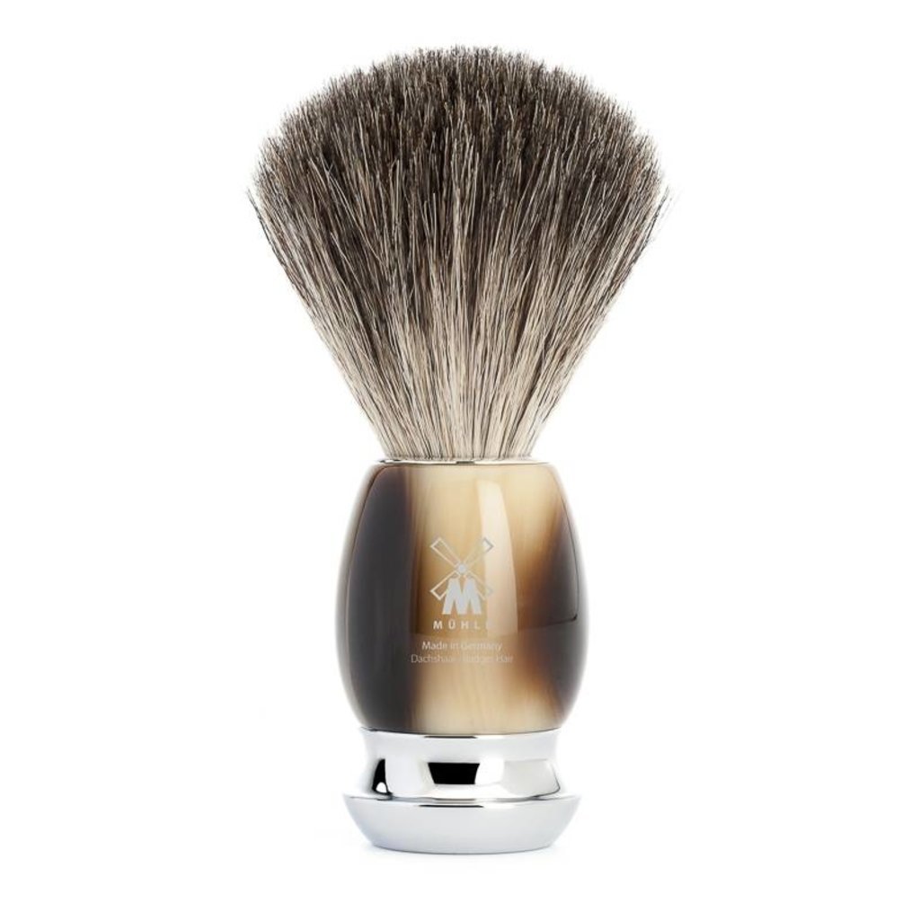 Shaving Brush Pure Badger - High-grade resin Horn brown