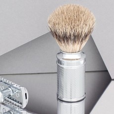 Shaving Brush Silvertip Badger - Chrome