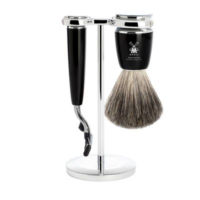 S81M226M3 - Shaving Set Rytmo - Black - Mach3® - Badger