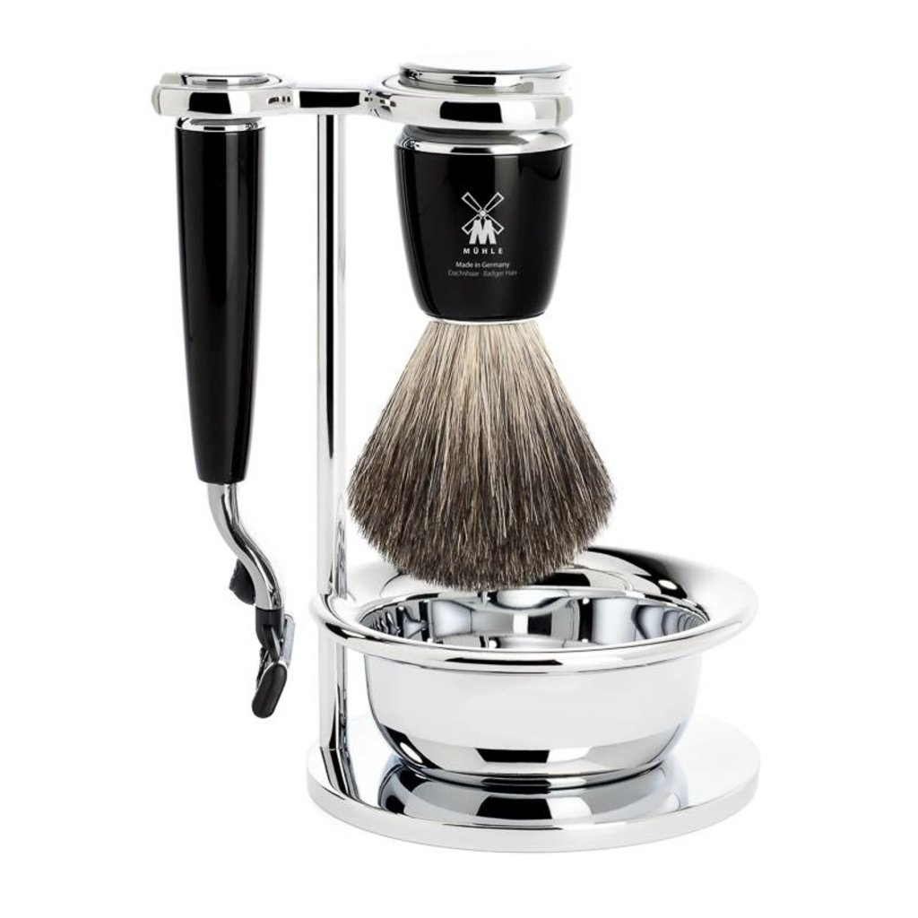 Shaving Set Rytmo 4-part - Black - Mach3®