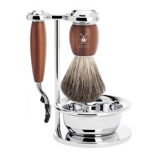 Shaving Set Vivo 4-part - Plum wood - Mach3®