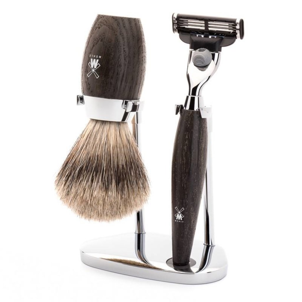 Shaving Set Kosmo 3-part - Bog Oak - Mach3®