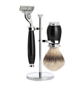 S091K56M3 - Shaving Set Purist - Black - Mach3® - Badger