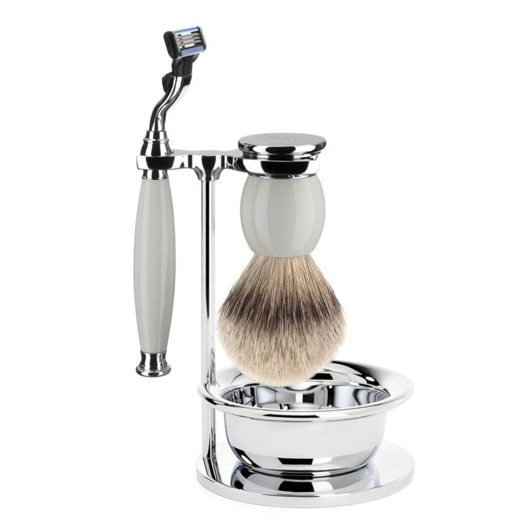 Shaving Set Sophist 4-part - Porcelain - Mach3®