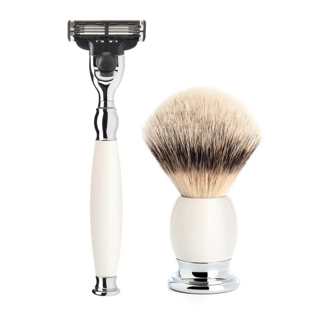 Shaving Set Sophist 4-part - Porcelain - Mach3®