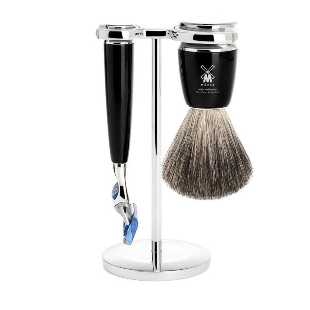 Shaving Set Rytmo 3-part - Black - Fusion®