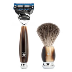 Shaving Set Vivo 3-part - High-grade resin Horn brown - Fusion®