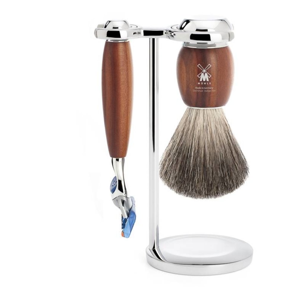 Shaving Set Vivo 3-part - Plum wood - Fusion®