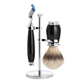 S091K56F - Shaving Set Purist - Black - Fusion® - Badger