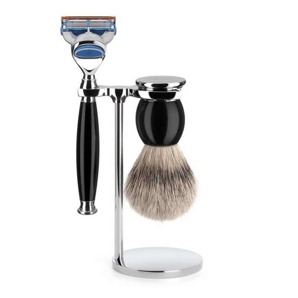 Shaving Set Sophist 3-part - Black - Fusion®