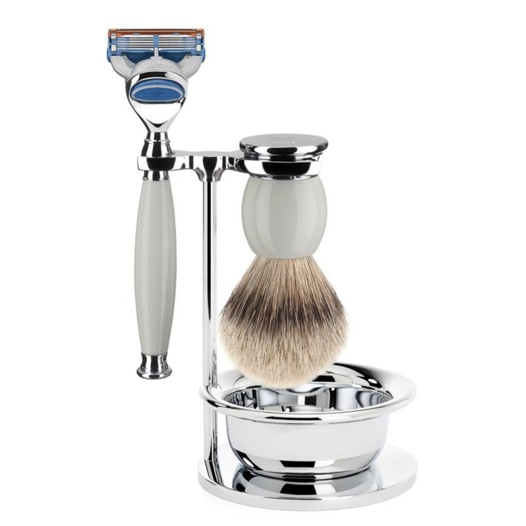 Shaving Set Sophist 4-part - Porcelain - Fusion®