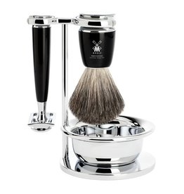 S81M226SSR - Shaving Set Rytmo - Black - Saf.Razor - Badger