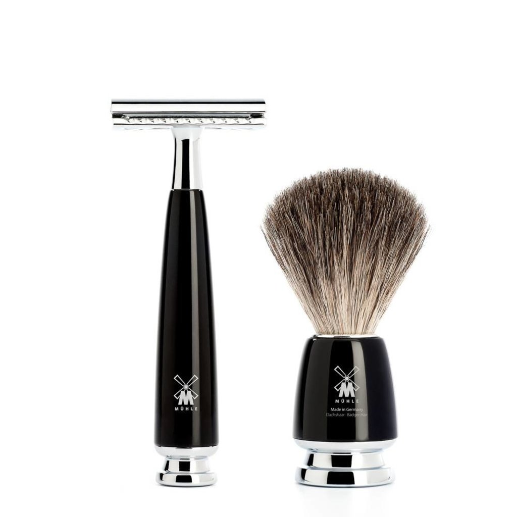 Shaving Set Rytmo 4-part - Black - Saf.Razor