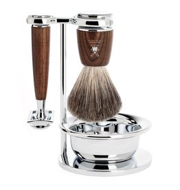 S81H220SSR - Shaving Set Rytmo - Steamed ash - Saf.Razor - Badger